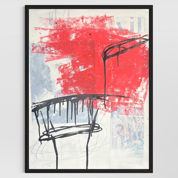 Original Mixed Media Abstract Modern Art Painting 18x24 